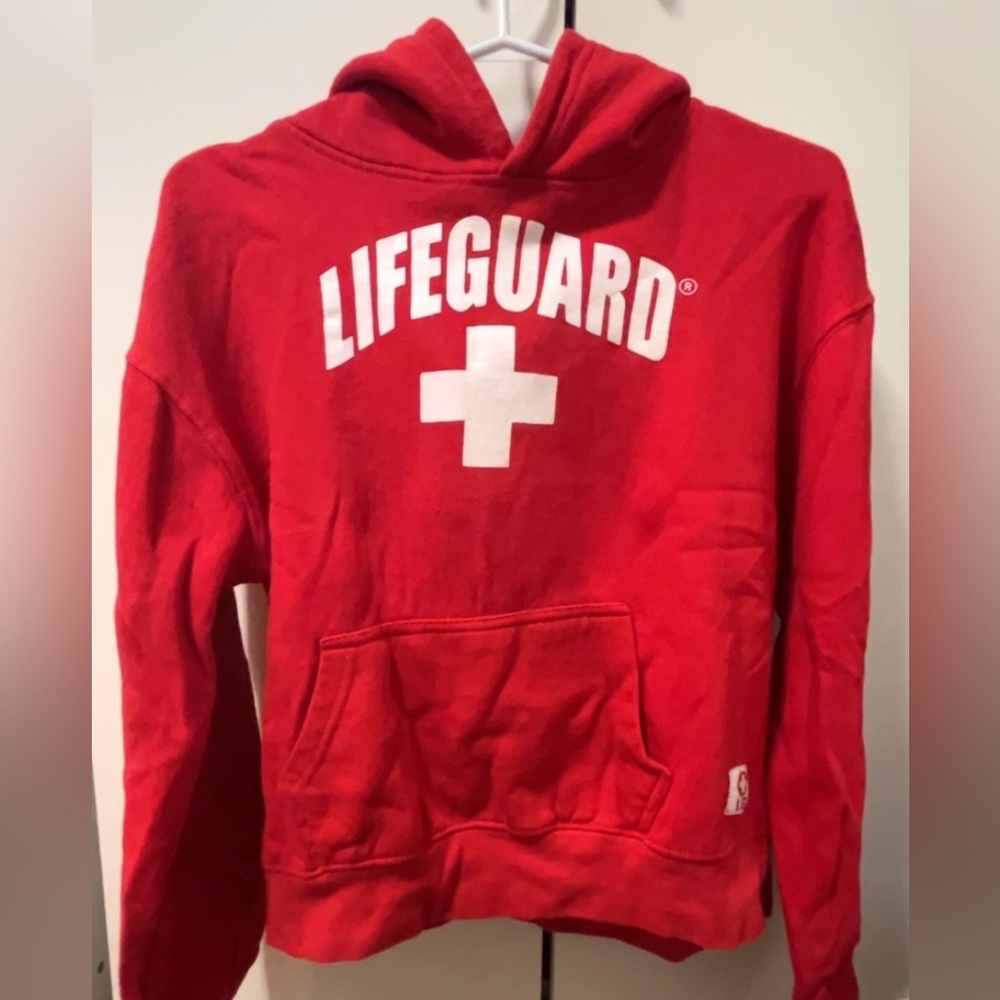 Red Lifeguard Kids Hoodie